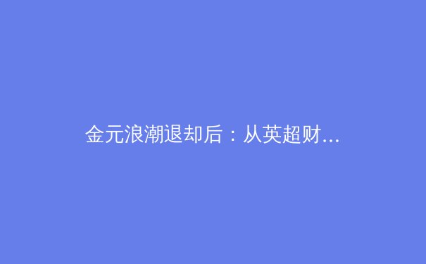 金元浪潮退却后：从英超财政新规看现代体育的可持续发展之路 - 2